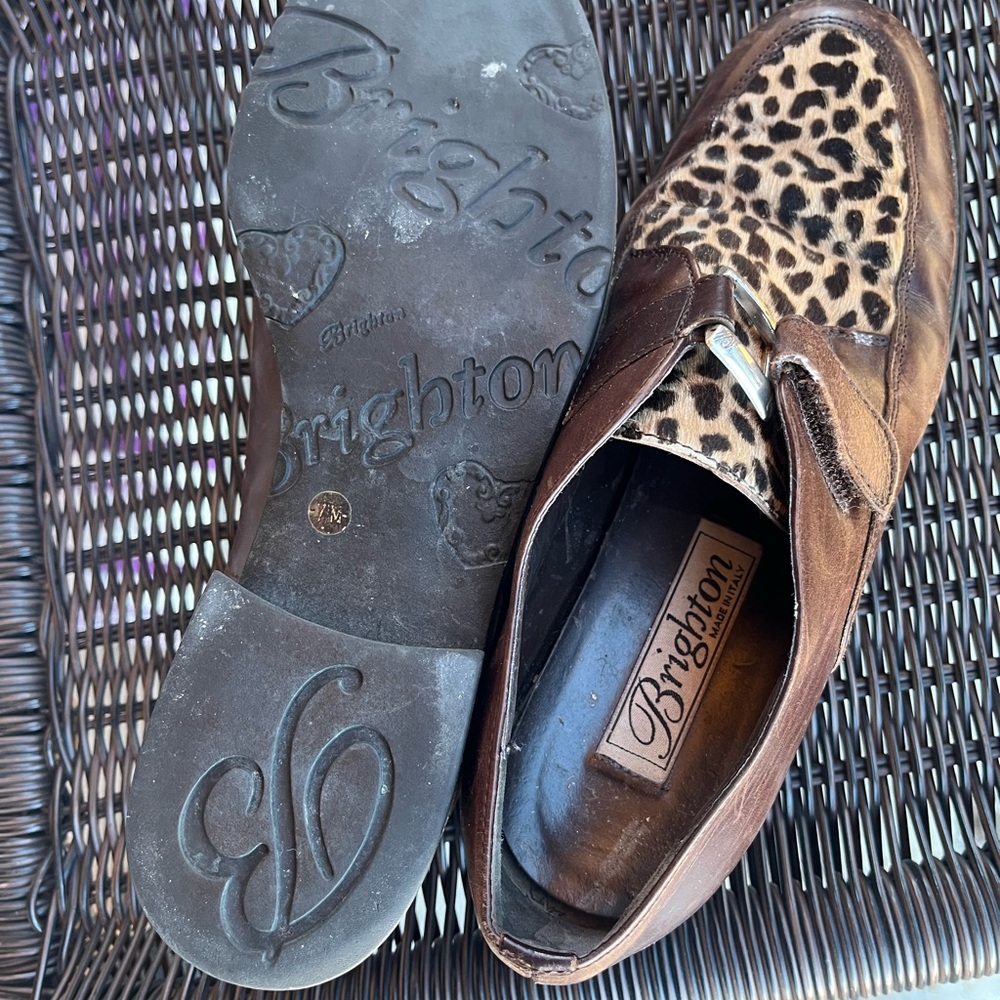 Brighton Leopard Haircalf Leather Loafers - Picture 7 of 10